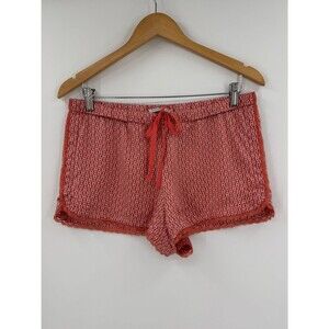 Victoria's Secret Silk Chain Print Pajama Shorts | Coral | Medium